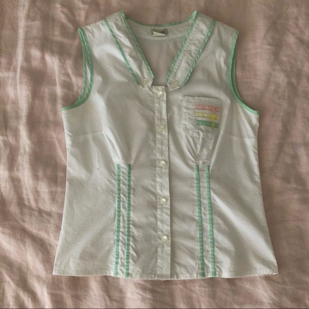 Anthropologie Odille sleeveless buttondown 0